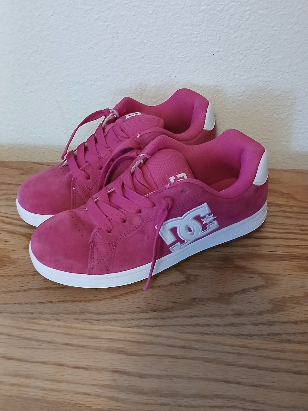 DC Women's Pink Suede Skate Sneakers